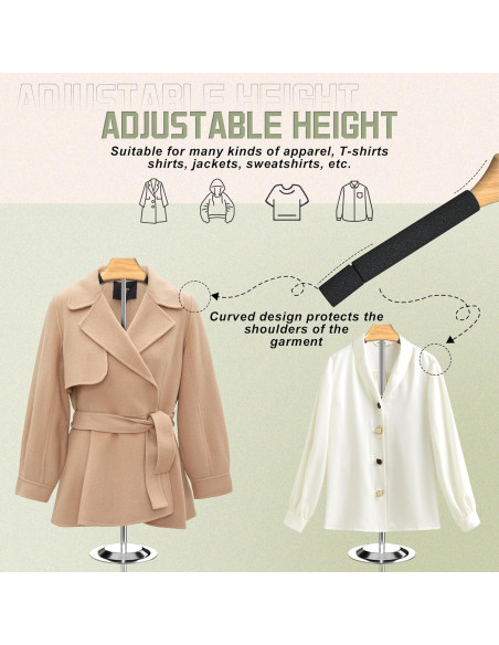 Soporte de Exhibición de Ropa Ajustable Hanvate 46.5-79 cm