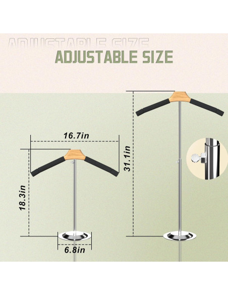 Soporte de Exhibición de Ropa Ajustable Hanvate 46.5-79 cm