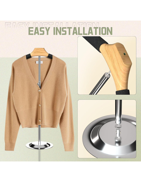 Soporte de Exhibición de Ropa Ajustable Hanvate 46.5-79 cm