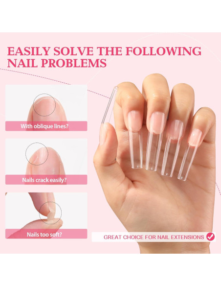 Consejos de Uñas de Gel Cuadrados XXL 216 PCS UNA GELLA