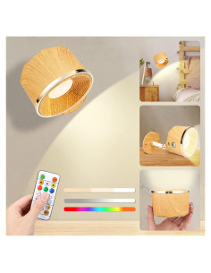 Aplique de Pared LED Recargable Inalámbrico Yuewilai 2PCS