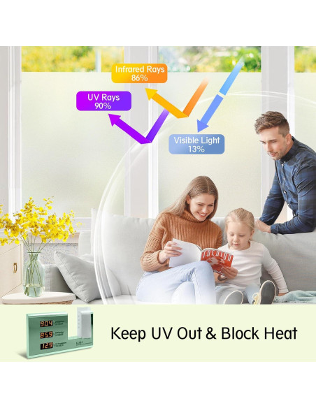 Película de Privacidad para Ventanas LOHOMEVE Esmerilada 43.9x4m