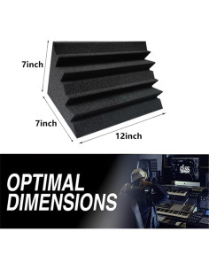 Paneles Acústicos ZHOJEREL 30x30x30 cm 16 Paquetes Negro 2