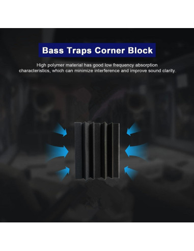 Paneles Acústicos ZHOJEREL 30x30x30 cm 16 Paquetes Negro