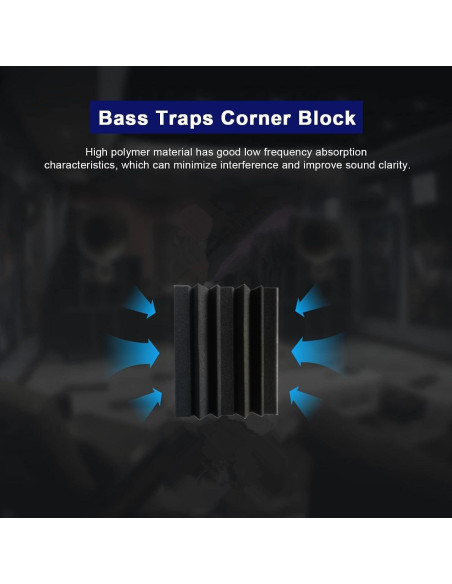 Paneles Acústicos ZHOJEREL 30x30x30 cm 16 Paquetes Negro