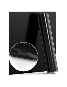 Vinilo Adhesivo Brillante Negro JAVIGA 12x1.83m para Cricut