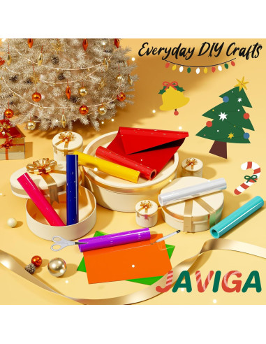 Vinilo Adhesivo Brillante Negro JAVIGA 12x1.83m para Cricut