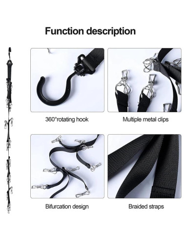 Soporte Organizador de Gorras NOASUNG con 16 Clips Acero Inoxidable