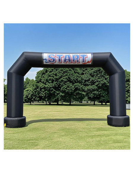 Arco Inflable Poligonal Wellcomer 6.1m Negro con Ventilador