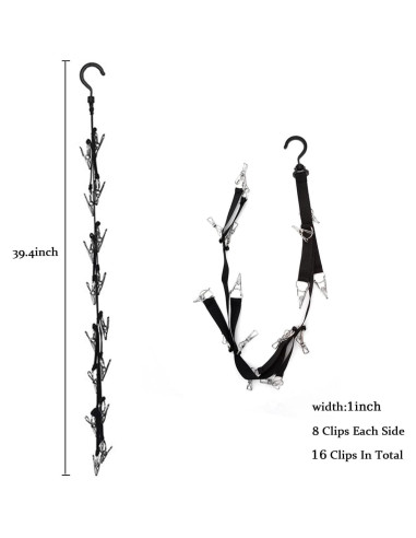 Soporte Organizador de Gorras NOASUNG con 16 Clips Acero Inoxidable