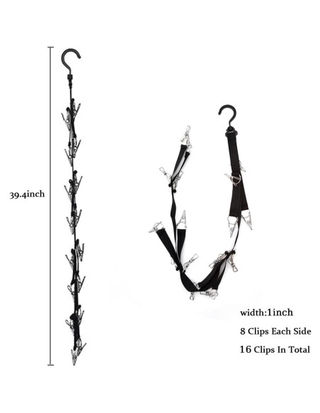 Soporte Organizador de Gorras NOASUNG con 16 Clips Acero Inoxidable