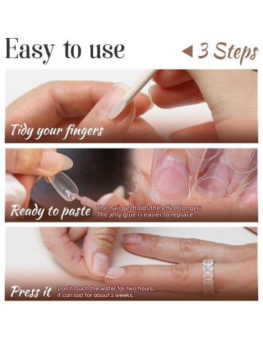 24 Uñas Postizas Acrílicas OCOUYVD Diseño Gradiente Flor