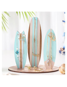Soporte Organizador de Joyería Tabla de Surf Wonderjune Azul