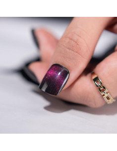 Uñas de Gel Presionadas Ojo de Gato GXOIPNS - 24 Pcs 2