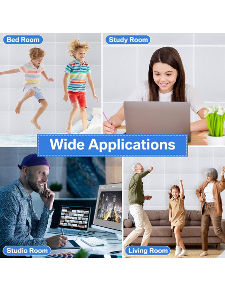 60 Paneles Acústicos Autoadhesivos Geosar 30x30 cm Blanco