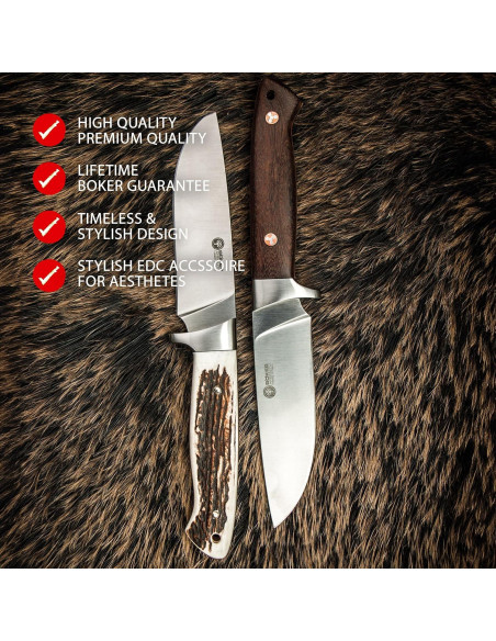 Cuchillo de Caza Fijo BOKER Arbolito 12.1 cm Acero N695