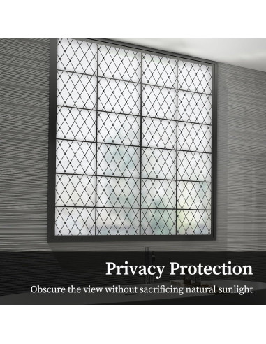 Película para Ventanas FEOMOS 43.9x199.9 cm Tinte Esmerilado Negro