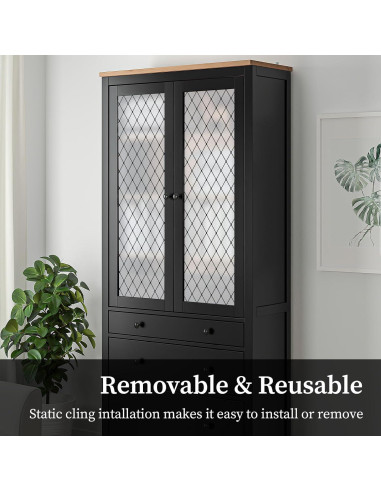 Película para Ventanas FEOMOS 43.9x199.9 cm Tinte Esmerilado Negro