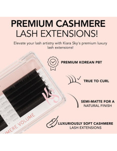 Extensiones de Pestañas Cashmere Kiara Sky 8mm Negro 2