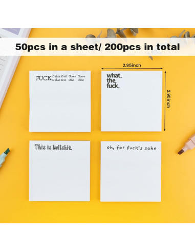 Notas Adhesivas Divertidas GETRIC 200 Piezas 18.8x11.3 cm