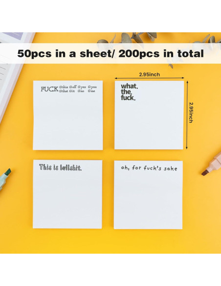 Notas Adhesivas Divertidas GETRIC 200 Piezas 18.8x11.3 cm