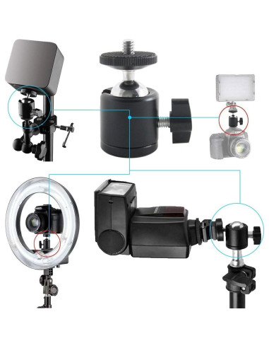 Cabezal de Bola Mini Trípode EXMAX 360 para Cámara DSLR