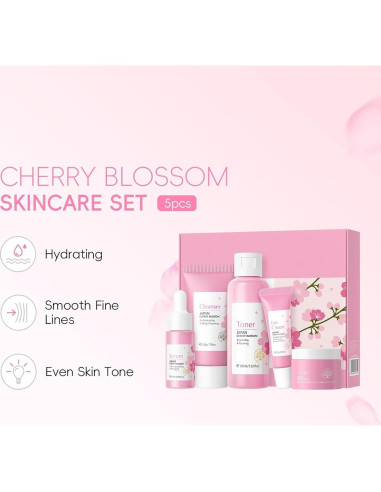 Conjunto de Cuidado de la Piel BeauBase 5 PCS Hidratante Sakura