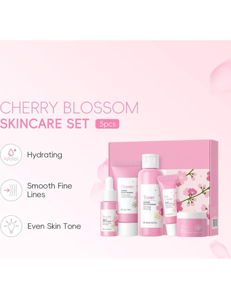 Conjunto de Cuidado de la Piel BeauBase 5 PCS Hidratante Sakura