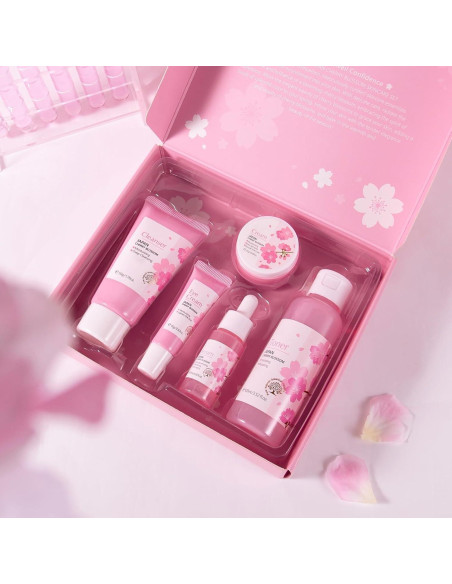 Conjunto de Cuidado de la Piel BeauBase 5 PCS Hidratante Sakura