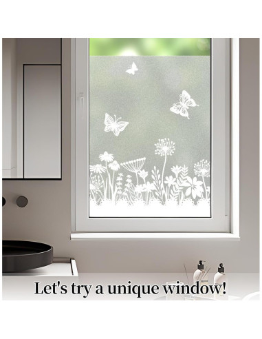 Película de Privacidad DKTIE 45x200 cm PVC Adhesiva Estática