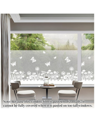 Película de Privacidad DKTIE 45x200 cm PVC Adhesiva Estática