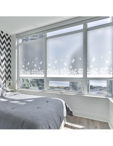 Película de Privacidad DKTIE 45x200 cm PVC Adhesiva Estática