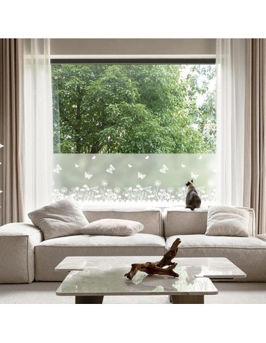 Película de Privacidad DKTIE 45x200 cm PVC Adhesiva Estática