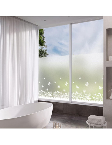 Película de Privacidad DKTIE 45x200 cm PVC Adhesiva Estática