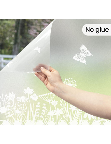 Película de Privacidad DKTIE 45x200 cm PVC Adhesiva Estática