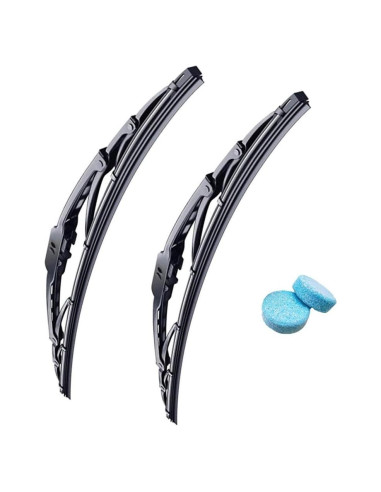 Limpiaparabrisas Delanteros NAROWAN 14" con Tabletas de Limpieza