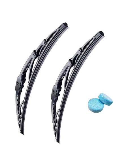 Limpiaparabrisas Delanteros NAROWAN 14" con Tabletas de Limpieza