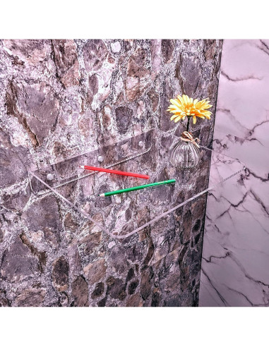 Estante Flotante Xform3 122 cm Acrílico Transparente Personalizable