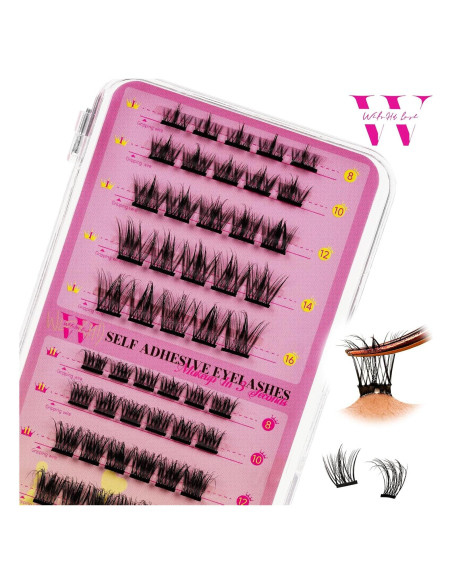 Pestañas Autoadhesivas WLFRHD 55 Pcs 8-16mm Reutilizables