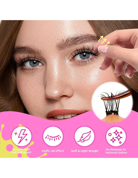 Pestañas Autoadhesivas WLFRHD 55 Pcs 8-16mm Reutilizables