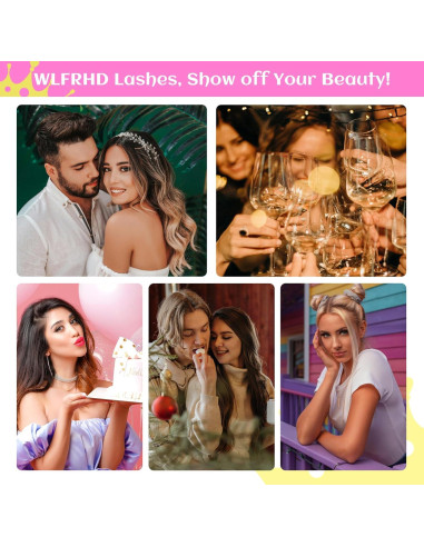 Pestañas Autoadhesivas WLFRHD 55 Pcs 8-16mm Reutilizables
