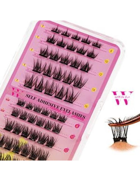 Pestañas Autoadhesivas WLFRHD 55 Pcs 8-16mm Reutilizables