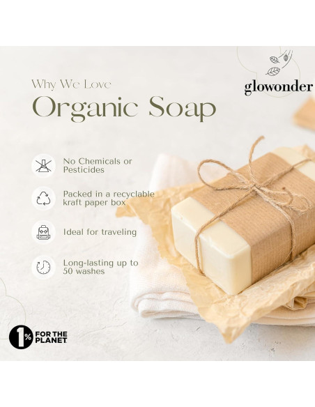 Jabón de Barra Orgánico Glowonder Sándalo Antiguo 127g