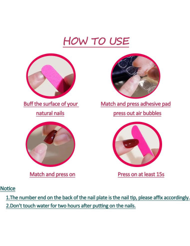 24 Uñas Postizas Almendra AROVFAM Brillo Marrón y Dorado