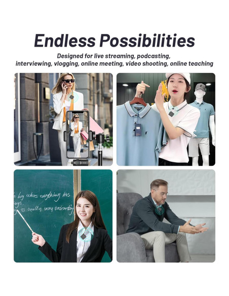 Micrófono Lavalier Inalámbrico NOTEVOX 3 en 1 USB-C Lightning Micrófono Lavalier Inalámbrico NOTEVOX 3 en 1 USB-C Lightning