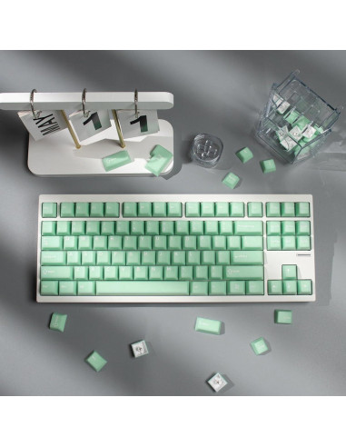 Juego de Teclas Mecánicas 162 Piezas Sumgsn Verdes Translúcidas