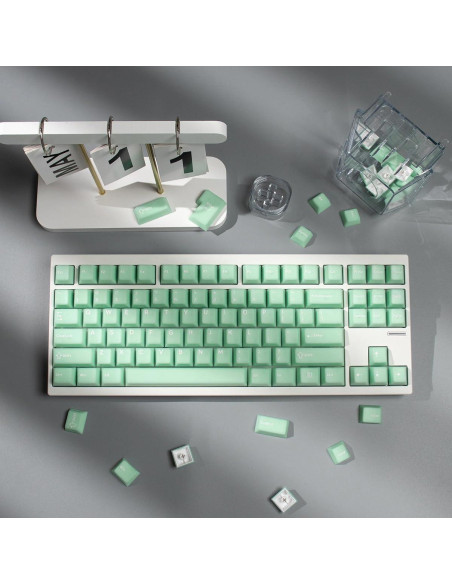 Juego de Teclas Mecánicas 162 Piezas Sumgsn Verdes Translúcidas