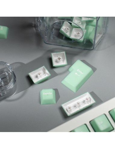 Juego de Teclas Mecánicas 162 Piezas Sumgsn Verdes Translúcidas