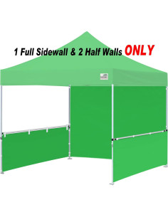 Paredes Laterales Eurmax para Carpa Plegable 10x10 Verde Kelly 2