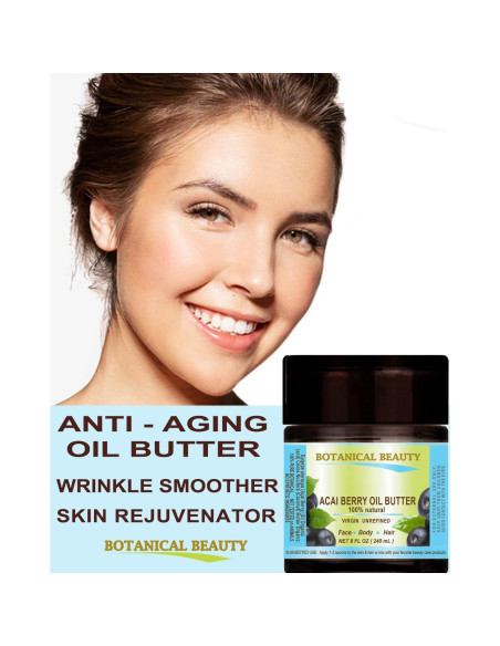 Mantequilla de Aceite de Baya de Acai 240 ml Pura Virgen Sin Refinar